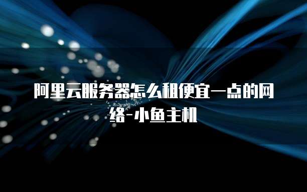 阿里云服务器怎么租便宜一点的网络-小鱼主机
