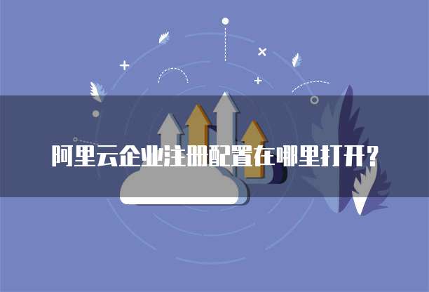 阿里云企业注册配置在哪里打开?