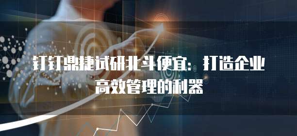 钉钉鼎捷试研北斗便宜:打造企业高效管理的利器