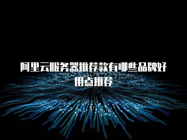 阿里云服务器推荐款有哪些品牌好用点推荐