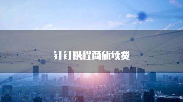 钉钉携程商旅续费