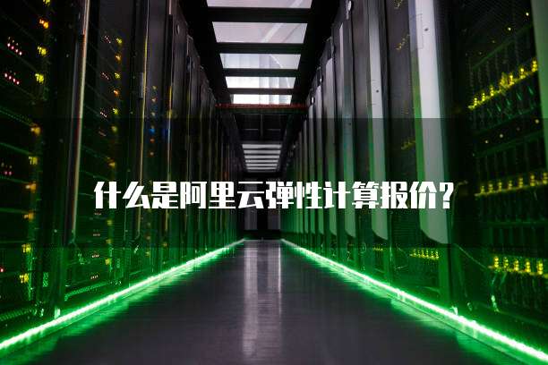 什么是阿里云弹性计算报价?