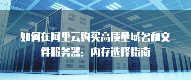 如何在阿里云购买高质量域名和文件服务器:内存选择指南