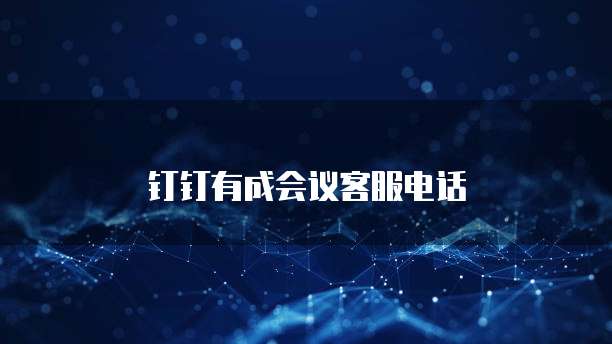 钉钉有成会议客服电话