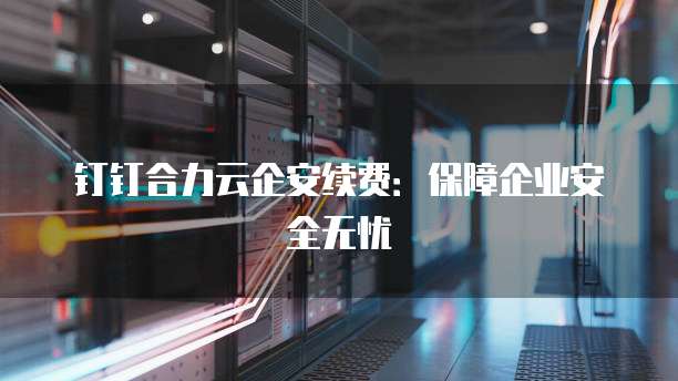 钉钉合力云企安续费:保障企业安全无忧