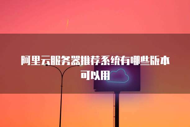 阿里云服务器推荐系统有哪些版本可以用