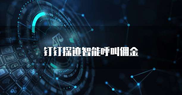 钉钉探迹智能呼叫佣金