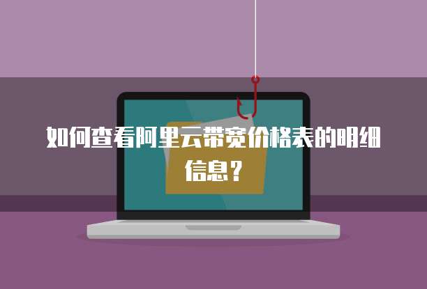 如何查看阿里云带宽价格表的明细信息?