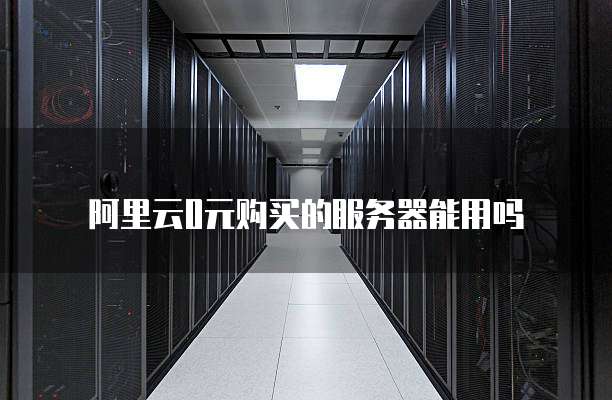 阿里云0元购买的服务器能用吗