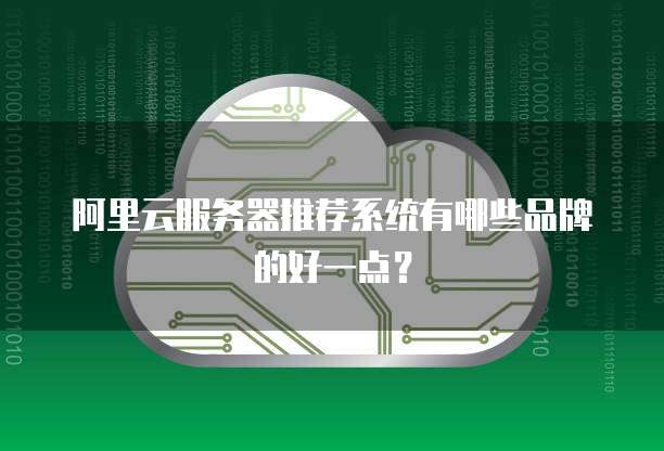阿里云服务器推荐系统有哪些品牌的好一点?