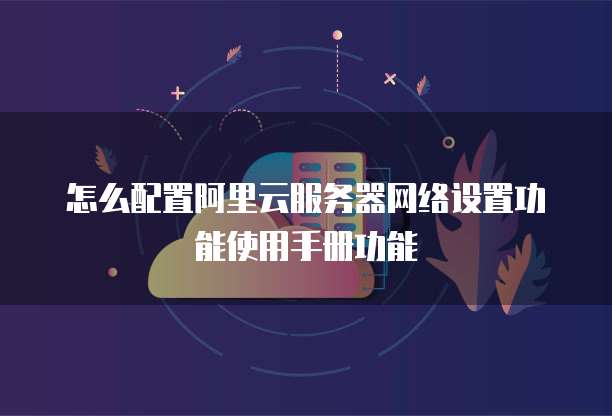 怎么配置阿里云服务器网络设置功能使用手册功能