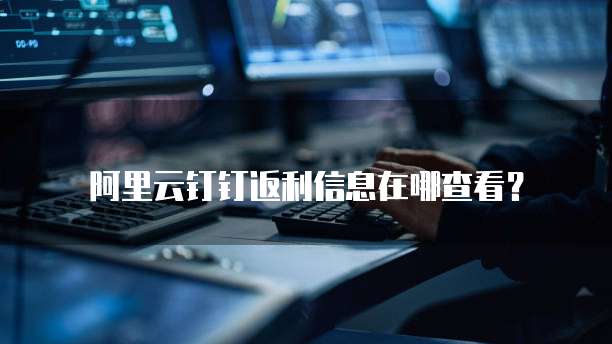 阿里云钉钉返利信息在哪查看?