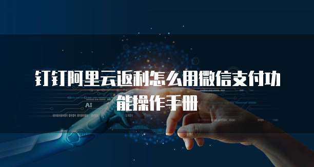 钉钉阿里云返利怎么用微信支付功能操作手册