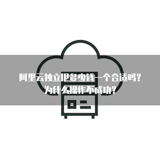 阿里云独立IP多少钱一个合适吗?为什么操作不成功?