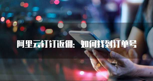 阿里云钉钉返佣:如何找到订单号