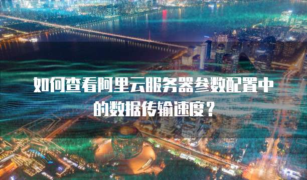 如何查看阿里云服务器参数配置中的数据传输速度？