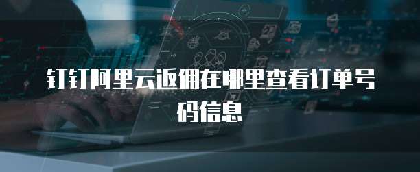 钉钉阿里云返佣在哪里查看订单号码信息