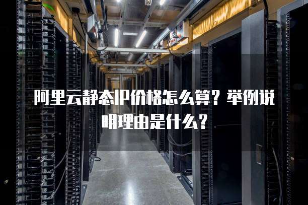 阿里云静态IP价格怎么算?举例说明理由是什么?