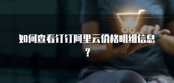 如何查看钉钉阿里云价格明细信息?