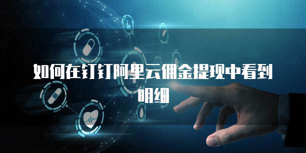 如何在钉钉阿里云佣金提现中看到明细