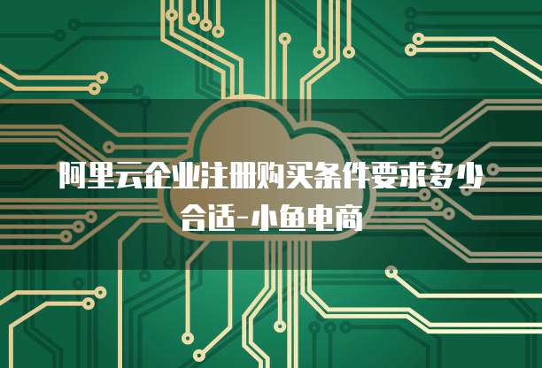 阿里云企业注册购买条件要求多少合适-小鱼电商