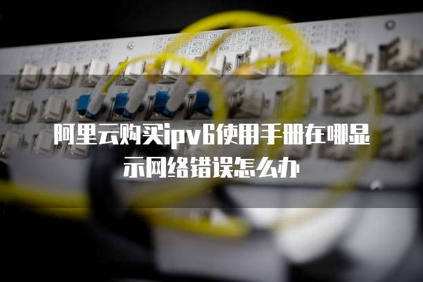 阿里云购买ipv6使用手册在哪显示网络错误怎么办