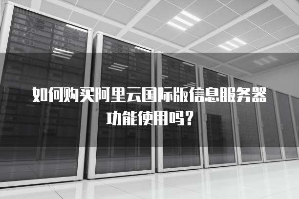 如何购买阿里云国际版信息服务器功能使用吗？