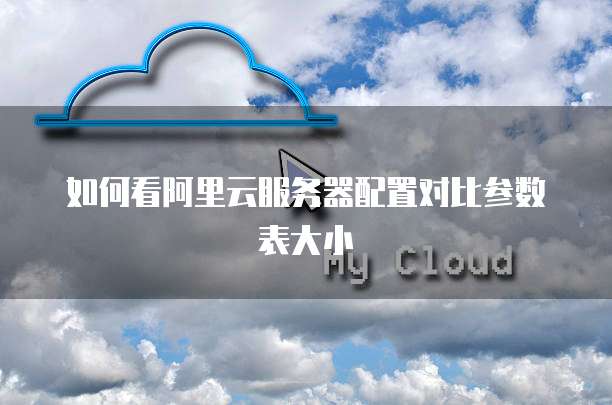 如何看阿里云服务器配置对比参数表大小