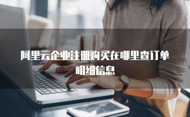 阿里云企业注册购买在哪里查订单明细信息