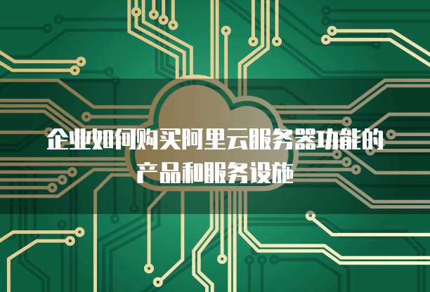 企业如何购买阿里云服务器功能的产品和服务设施