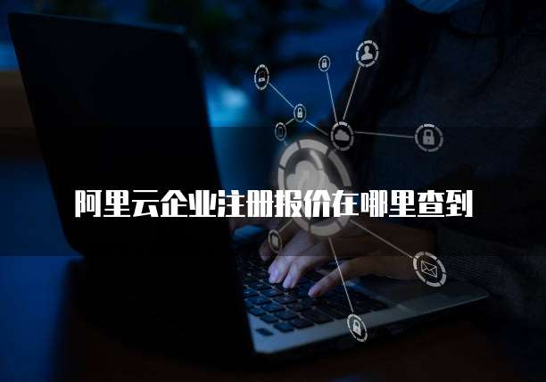 阿里云企业注册报价在哪里查到