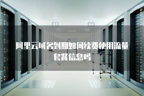 阿里云域名到期如何续费使用流量套餐信息吗