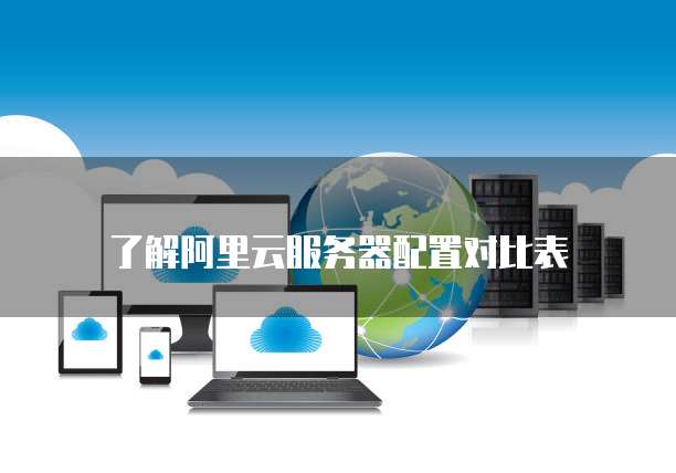 了解阿里云服务器配置对比表