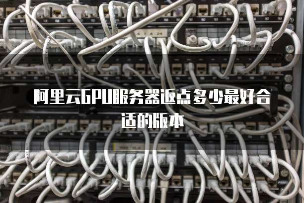 阿里云GPU服务器返点多少最好合适的版本