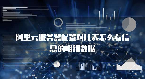 阿里云服务器配置对比表怎么看信息的明细数据