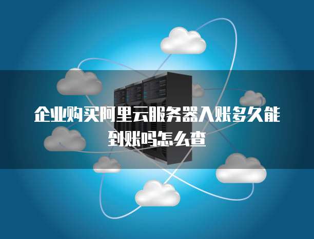 企业购买阿里云服务器入账多久能到账吗怎么查