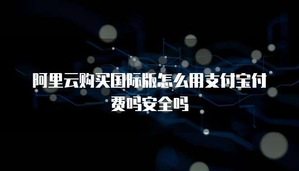 阿里云购买国际版怎么用支付宝付费吗安全吗
