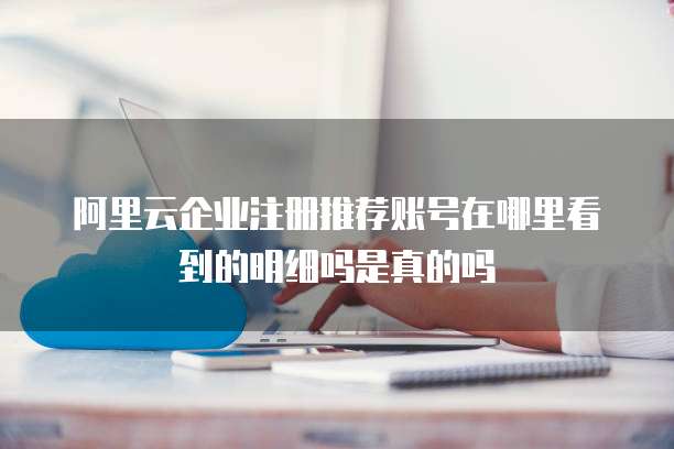 阿里云企业注册推荐账号在哪里看到的明细吗是真的吗