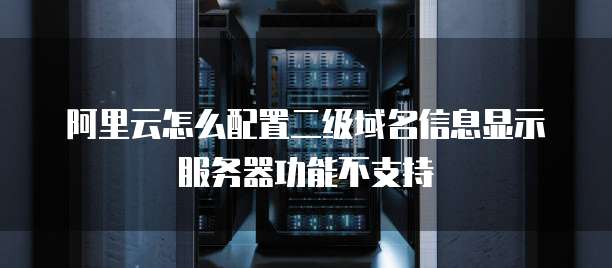 阿里云怎么配置二级域名信息显示服务器功能不支持