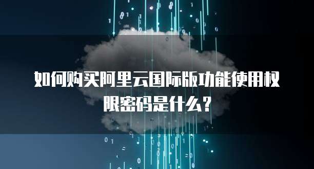 如何购买阿里云国际版功能使用权限密码是什么?