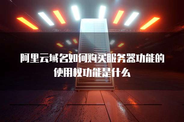 阿里云域名如何购买服务器功能的使用权功能是什么