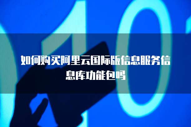 如何购买阿里云国际版信息服务信息库功能包吗