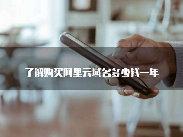 了解购买阿里云域名多少钱一年