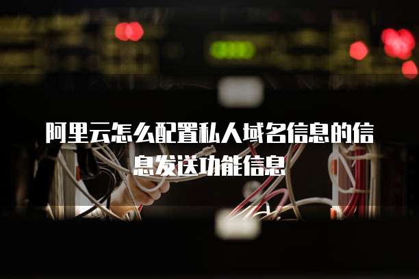 阿里云怎么配置私人域名信息的信息发送功能信息