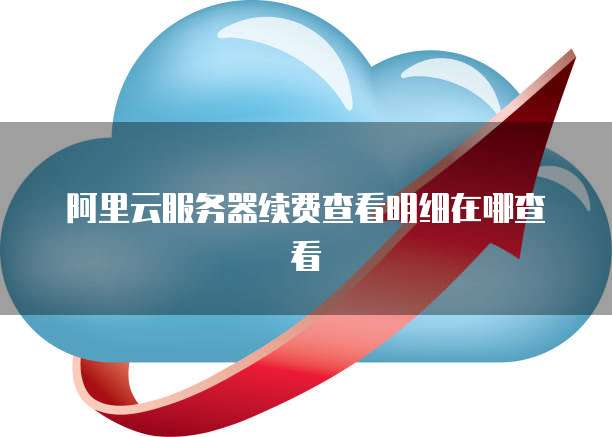 阿里云服务器续费查看明细在哪查看