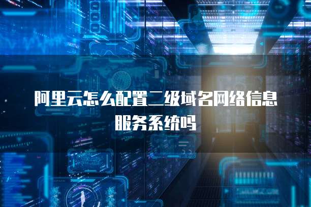 阿里云怎么配置二级域名网络信息服务系统吗