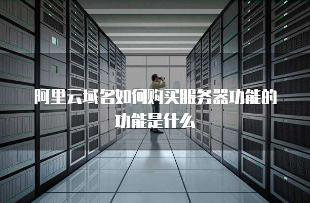 阿里云域名如何购买服务器功能的功能是什么