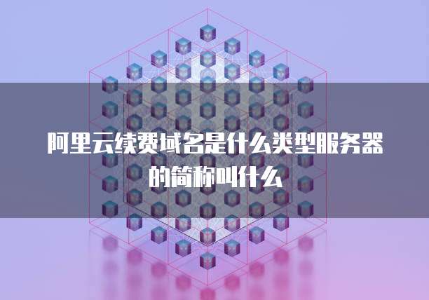 阿里云续费域名是什么类型服务器的简称叫什么