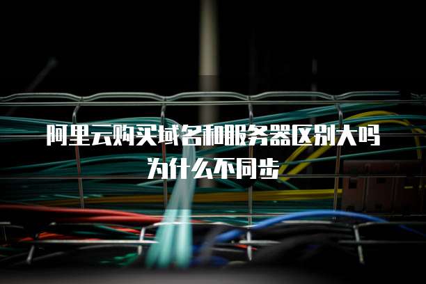 阿里云购买域名和服务器区别大吗为什么不同步