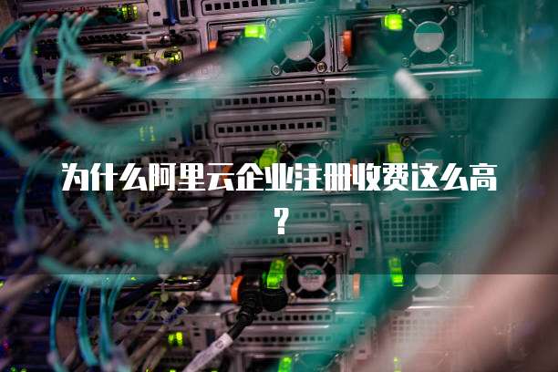 为什么阿里云企业注册收费这么高?